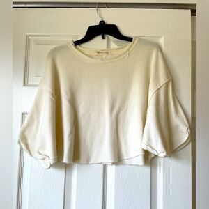 Free People Off My Mind Terry Tee Size S